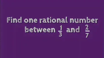 Find one rational number between 1/3 and 2/7.@SHSIRCLASSES.