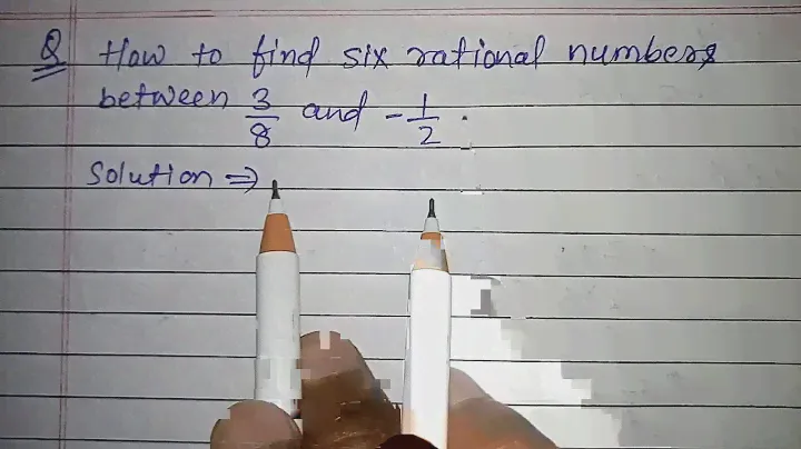 How to find six rational numbers between 3/8 and -1/2