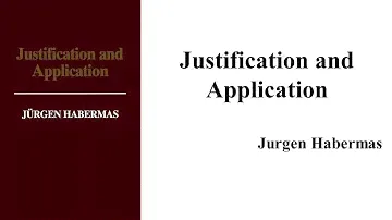 Jurgen Habermas, "Justification and Application" (Book Note)