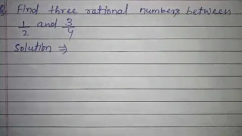 Find three rational numbers between 1/2 and 3/4