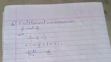 Find 3 Rational Numbers Between 2/3 & 3/4