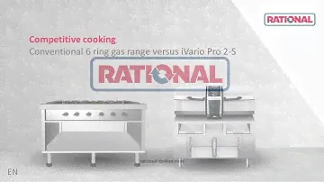 iVario Pro 2-S vs. conventional high-performance gas hob. | RATIONAL