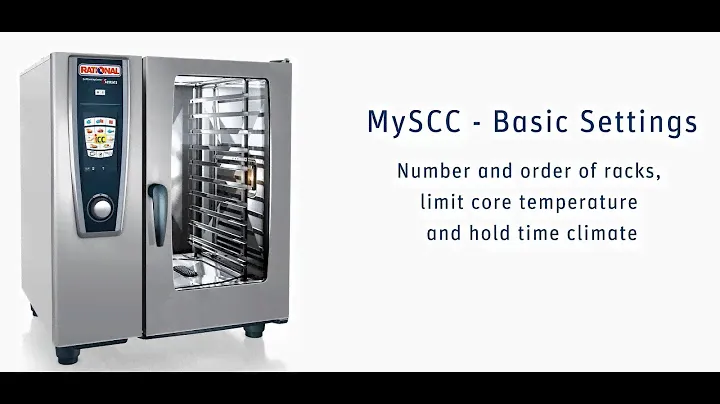 Basic Settings - Number and order of racks, limit core temperature and hold time climate | MySCC